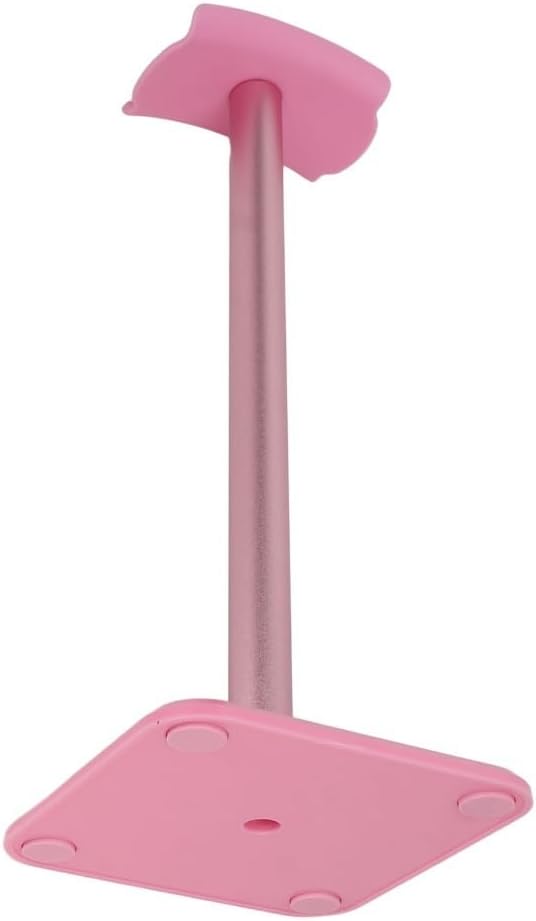 Headphone Stand with Anti-Slip Base & TPU Tray – Aluminum Alloy Holder for Gaming Headsets, Universal Fit Home Office Desk Organizer(Pink)
