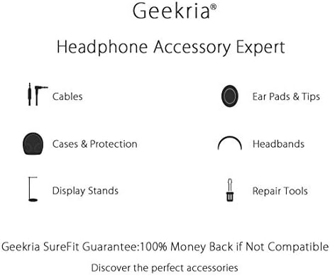 GEEKRIA Headphone Stand with Acrylic Base, Steel Support Rod and Easy Assembly, Desktop Headset Holder for AirPods Max, Sony WH-1000XM Series, Clear