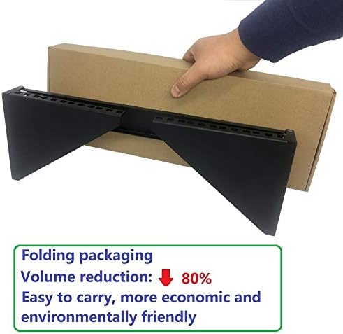 4U19 Inch Vertical Wall Mount Patch Panel Bracket and Heavy Duty 125 lbs Capacity Wall Mountable Server Rack (4U150)