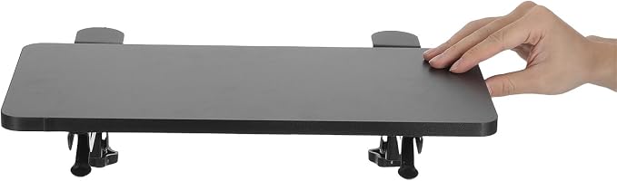 Clamp On Desk Extension Tray Detachable Shelf Extender for Keyboard and Office Supplies - 90° Foldable Side Table Extension Board for Home Office