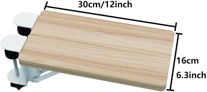 Foldable Desk Extender Tray with Clamp-On Mount for Office and Home Use, Ergonomic Arm and Wrist Support