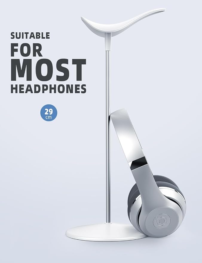 Lamicall Headphone Stand, Desktop Headset Holder - Desk Earphone Stand, for All Headsets Such as Airpods Max, HyperX Gaming Headphones, Beats/Sennheiser Music Headphones