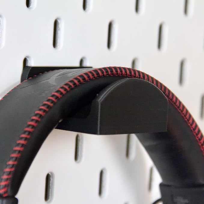 Headphone Holder Compatible with IKEA SKADIS Pegboard, Headset Hanger Hook Mount for Desk Setup