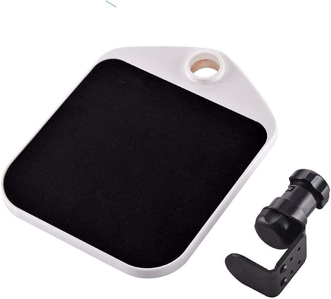 FUZADEL Mouse Platform Clamp On Under Desk Adjustable Mouse Tray Mount Swivel Desktop Shelf Wrist Rest Rotating 360 Degree