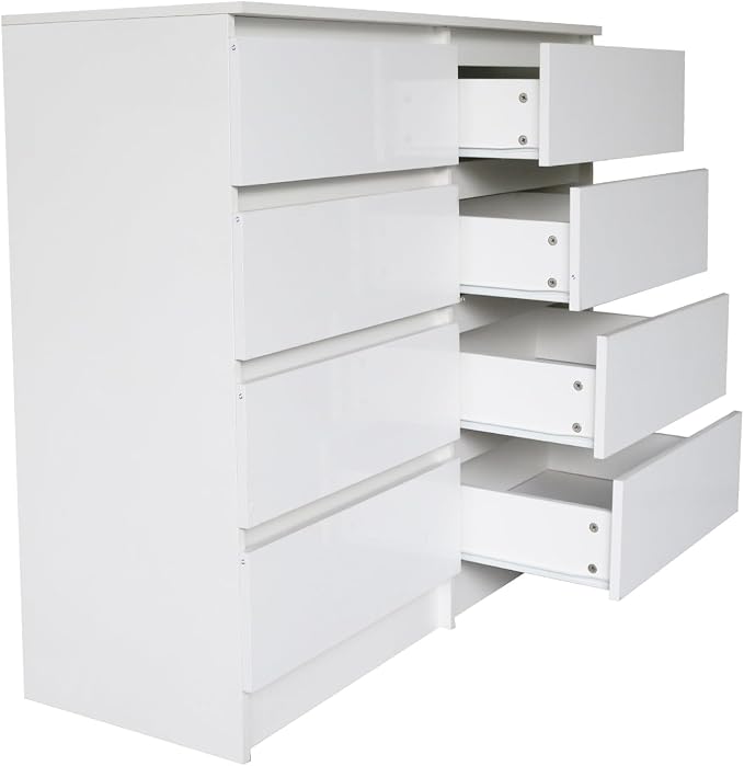 Expandable Tray Keyboard Shelf 90° No Drill Office Extension - Space-Saving Workstation Organizer for Home & Office Use (White 8 Drawer)