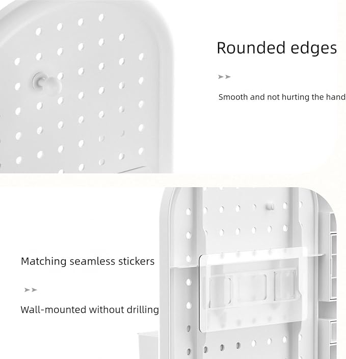 Space Efficient Corner Desk Organizers Pegboard Panel Easy Installation Storage Corner Desk Storage Shelf