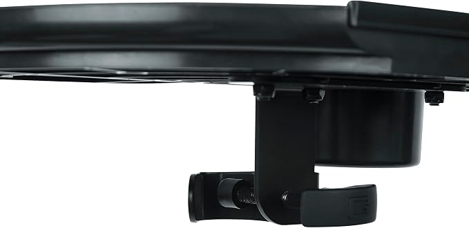 Gator Frameworks Clamp-On Microphone Stand Accessory Drink Holder with Guitar Pick Tab, Extra Large Tray, 14" x 9" (GFW-MICACCTRAYXL)