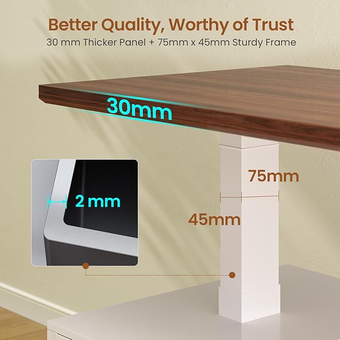 SEDETA Farmhouse Electric Standing Desk, 63" Height Adjustable Computer Desk with 3 Drawers, Storage Shelves, Power Outlets, Wood Home Office Stand up Desk for Work, Study, Writing, White