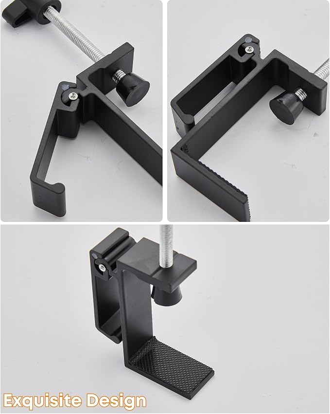 Headphone Stand for Desk , Aluminum Alloy Foldable Headphone Holder - Headset Stand Hook Mount, PC Gaming Headset Holder Under Desk Clamp for Office, Computer, Student Class Table, Handmade Table