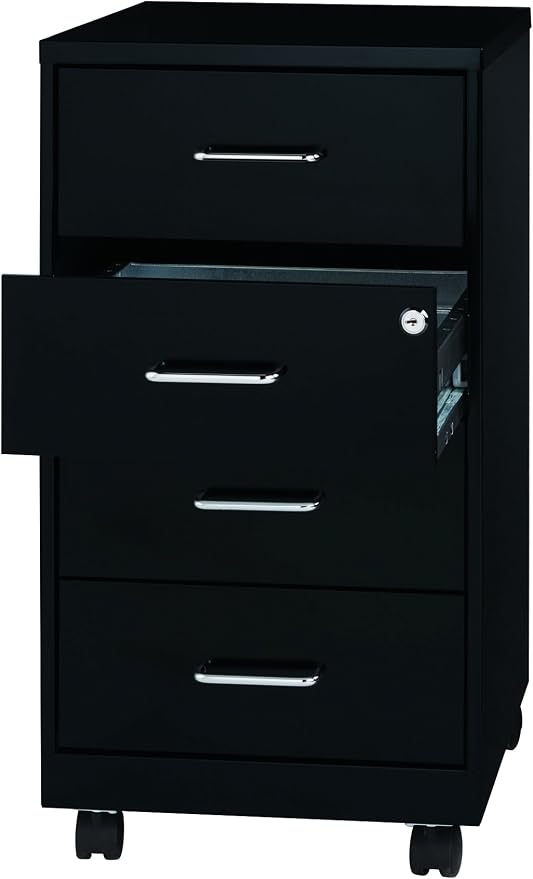 Lorell LYS 26-1/2" Mobile Storage Cabinet - 4-Drawer
