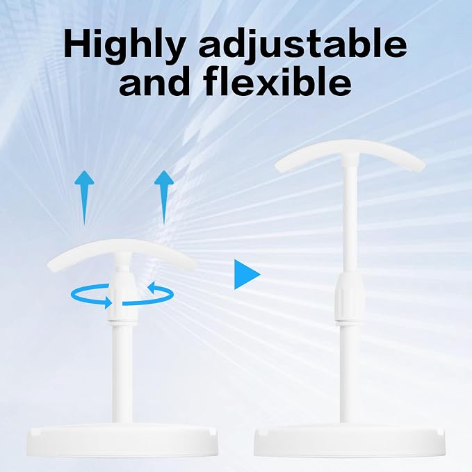 YAODHAOD Desktop Headphone Stand, Universal Headphone Holder with Phone Holder,Anti-Slip Base, for Desk, Office, Home Headphones Support Accessory (White)