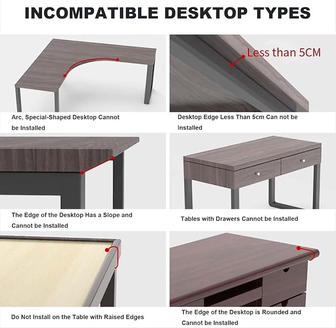 Space Saver Foldable Desk Extension Shelf - Clamp-On Arm Rest Platform for Home Office, Kitchen Counter, or Small Desks