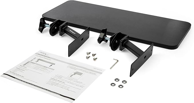 StarTech.com Monitor Riser Stand - Clamp-on Monitor Shelf for Desk - Extra Wide 25.6" (65 cm) for up to 34" Monitors - Black (MNRISERCLMP)