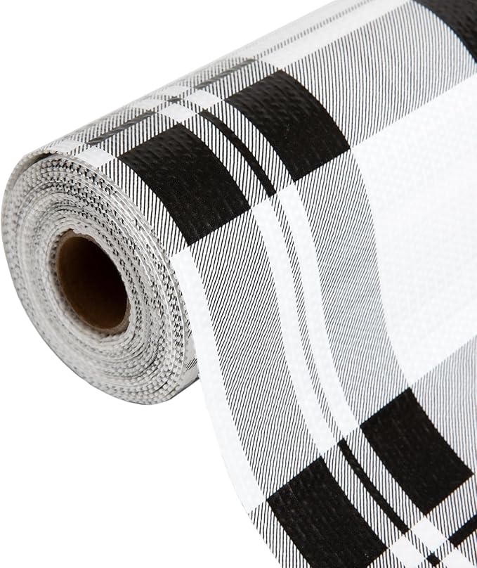 Drawer Shelf Liner for Kitchen Cabinets, Non Adhesive Slip Resistant Shelf Paper Easy to Clean, Strong Grip Thickened Waterproof Washable Mats for Pantry Shelves Cupboard Dresser, Black, 12 in x 30 FT
