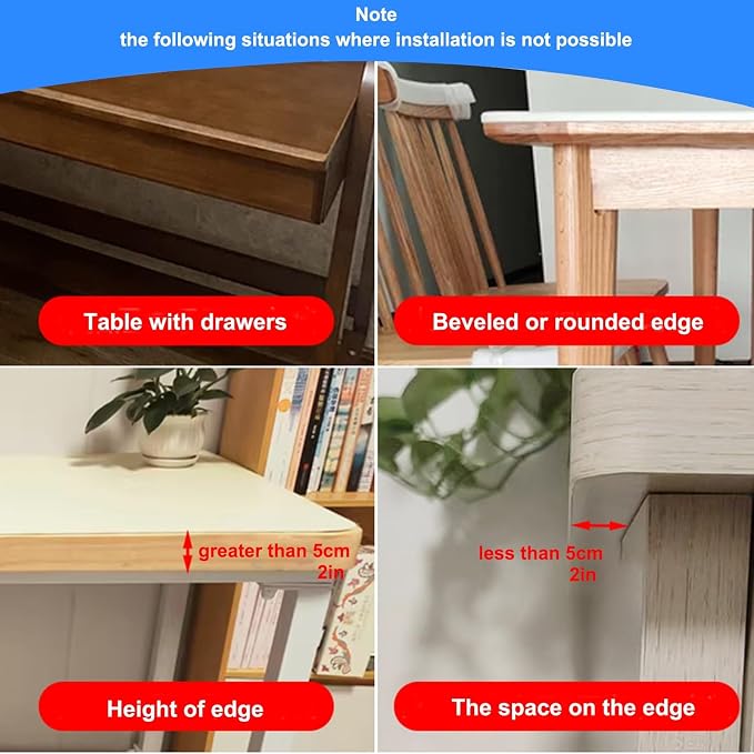 Ergonomic Desk Extender Tray, Clamp-on Kitchen & Office Table Extension, Computer Armrest Stand, Gap Rack for Home & Workspace, Enhance Comfort & Productivity White L31.5*W9.4in
