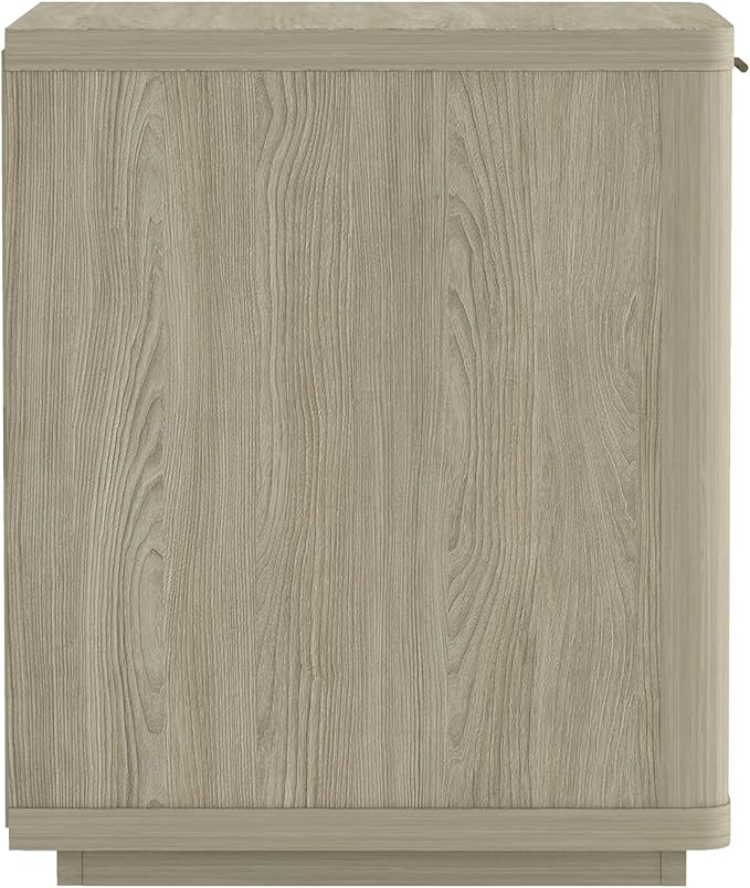 Manhattan Comfort Evelyn Nightstand with Drawer and Open Shelf, Modern Minimalist Side End Table with Raised Base, Easy Assembly Small Accent Table for Bedroom, Dorms & Living Room in Natural Oak