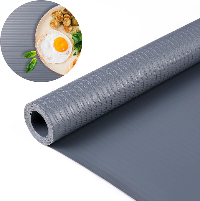 Drawer and Shelf Liner, Shelf Liner Non Adhesive Refrigerator Mats Washable, No Odor Plastic Pantry Liners Wire Shelf Paper Drawer Liner for Cupboard Kitchen