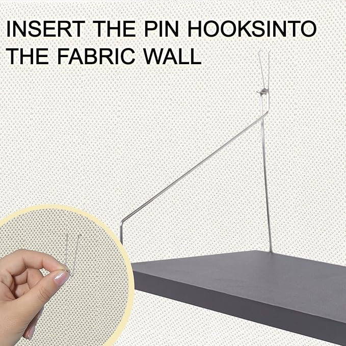 1-Pack Cubicle Shelf For Fabric Walls With Hooks:12x6.0in Gray Wooden Cubicle Shelf Hanging Silver Bracket Use For Office Cubicle Accessories For Office Stylish Cubicle Decorations For Women Desk