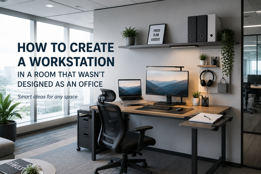 Minimalist home workstation setup in a small room corner