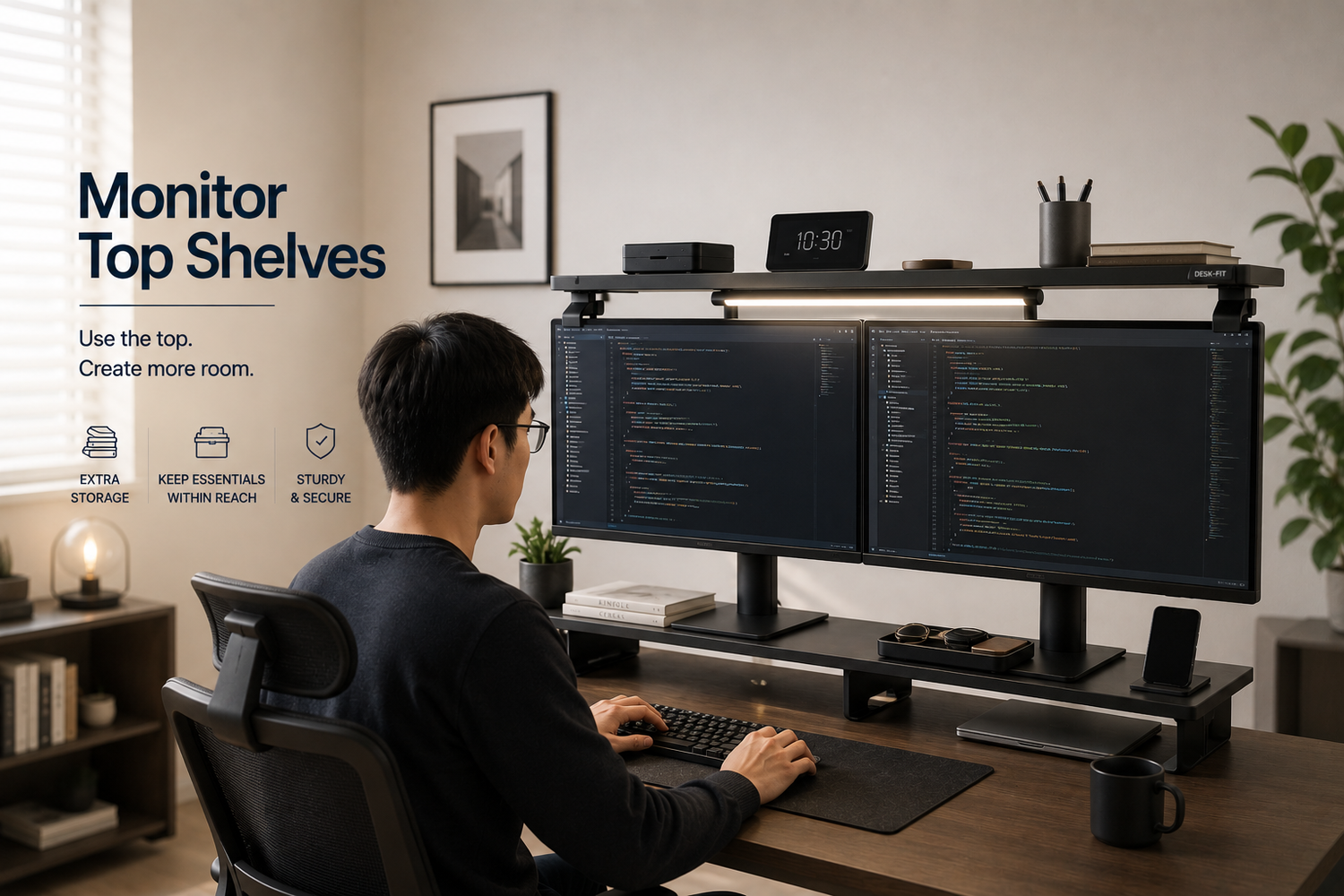 Monitor Top Shelves