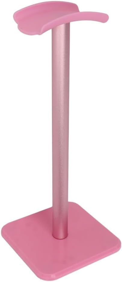 Headphone Stand with Anti-Slip Base & TPU Tray – Aluminum Alloy Holder for Gaming Headsets, Universal Fit Home Office Desk Organizer(Pink)