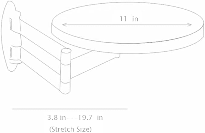 Wall Mounted Folding Table,Floating Desk for Wall,Sofa Side Table for Small Spaces,Bedside Folding Coffee Table,with Heavy-Durability Brackets, Perfect Addition to Bedside/Sofa Side/by the Desk