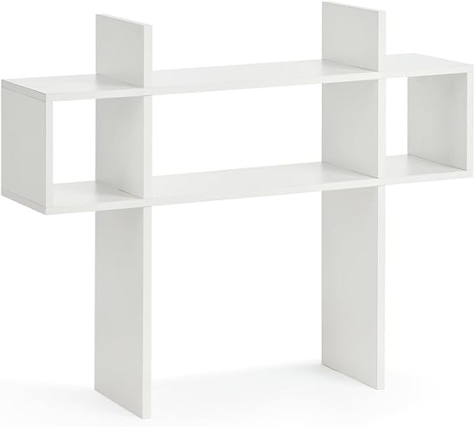 DormCo The Easy to Assemble College Dorm Bookshelf - White