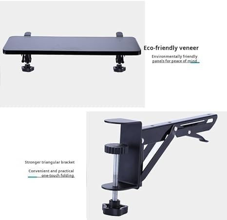 Ergonomic Desk Extender Clamp, Folding Side Table Extenders, Located on The Computer Drawer Desktop Extension Board (Color : D, Size : 55x25cm)