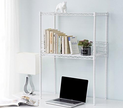 DormCo Suprima Mini Desktop Carbon Steel Bookshelf - Small Version - White