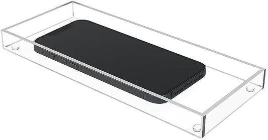 Serving Tray 5x12 Inch Decorative Serving Platter Clear Appetizer & Snack Tray – Perfect for Home, Breakfast, and Small Gatherings, 1 Pack