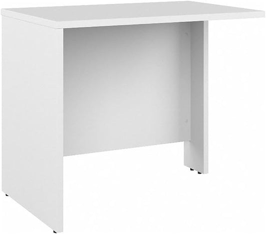 Pemberly Row Modern 36W Bridge/Return in White - Engineered Wood