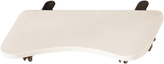 Generic Desk Extension Tray Computer Arm Rest Wrist Support Multifunctional Clamp on Desk Shelf Foldable Table Mount Suitable for Office Home Writing Desk, White 2 Clamp, 52cmx24cm
