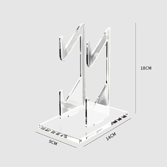 Game Controller Holder 2 Tiers - Universal Dual Controller & Headphone Stand, Acrylic Clear Display Stand Compatible with Nintendo Switch, Xbox, PS5, PS4 - Desk Mounts
