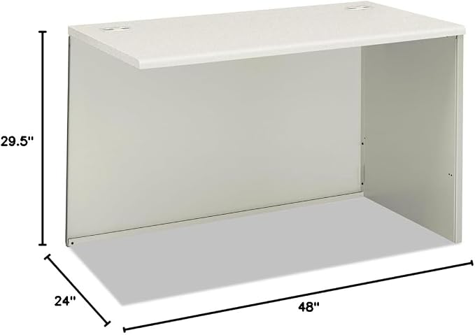 HON 38000 Series Return Shell, Right, 31.75W X 53.19D X 3.75H,Silver MESH/Light Gray