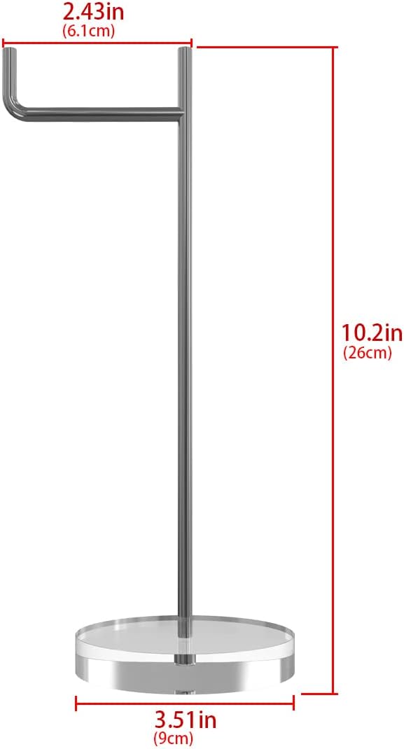 GEEKRIA Headphone Stand with Acrylic Base, Steel Support Rod and Easy Assembly, Desktop Headset Holder for AirPods Max, Sony WH-1000XM Series, Clear