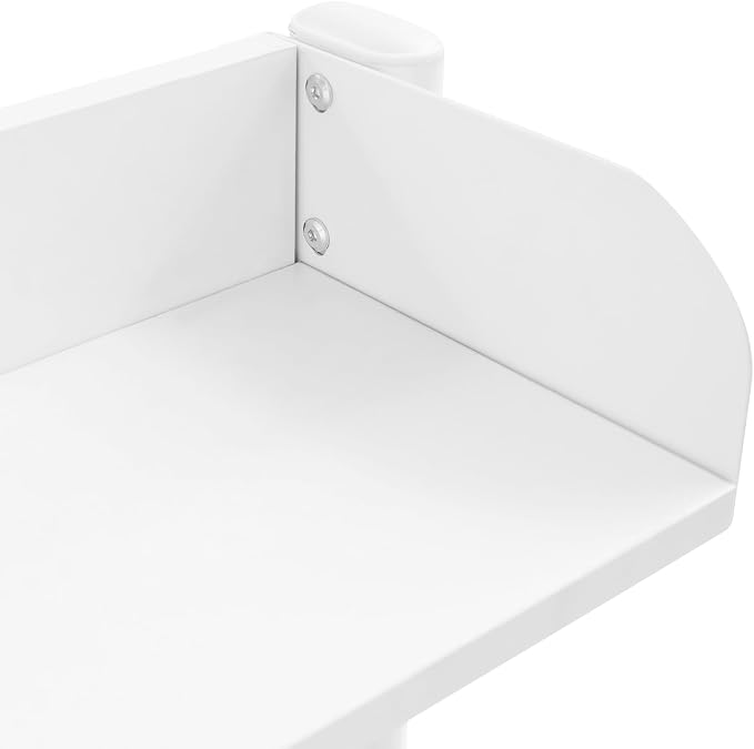 Clamp On Desk Organizer Shelf, 31.5" x 37" Desk Extender Pegboard Bookshelf Workstation Computer Desk Accessories with Shelf for Office, Privacy Panel for Gaming Desk (White, 31.5"W x 37.4"H)