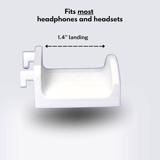 Headphone Holder Compatible with IKEA SKADIS Pegboard, Headset Hanger Hook Mount for Desk Setup
