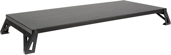 Allsop Lo Riser Monitor Stand for 32" Monitors, Extra Wide Platform, Black | Adjustable Monitor Stand for 32 Inch Screens, Ergonomic Desk Riser, Wide Platform, 30 lb Capacity, Black