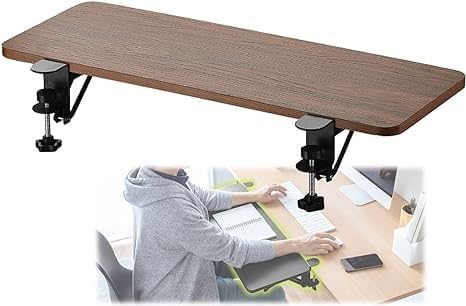 Ergonomic Desk Extender Clamp, Folding Side Table Extenders, Located on The Computer Drawer Desktop Extension Board (Color : G, Size : 65x25cm)