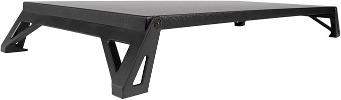 Allsop Lo Riser Monitor Stand for 32" Monitors, Extra Wide Platform, Black | Adjustable Monitor Stand for 32 Inch Screens, Ergonomic Desk Riser, Wide Platform, 30 lb Capacity, Black