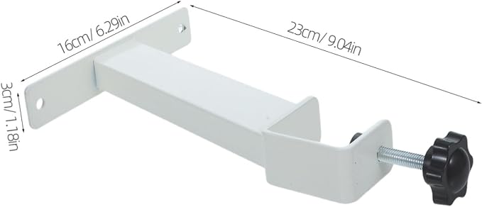 BESTYASH 2pcs White C Clamp Table Extension Bracket Legs, Heavy Duty Thickened Carbon Steel Desk Height Riser Supports for Home Office Desktop Shelf Organizer
