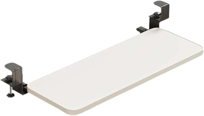 Desk Extension Tray Keyboard Tray Tablet Extension Organizer Quick Installation Wrist Support Carbon MDF Suitable for Office, 50cmx20cmx1.2cm