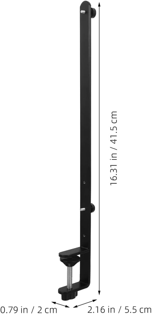 Didiseaon Adjustable over the Table Rod Stand Black Desktop Stand with 2 Perforated Board Brackets Height Adjustable Desk Mounting Bracket for Pegboards Home and Office Organization