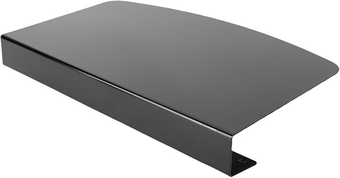 Zerodis Corner Desk Connector Rivet Set Steel Clamp On L Desk Extender Platform Attachment Extension Plate for L Shaped Workstations Under Keyboard Trays Corner Connector