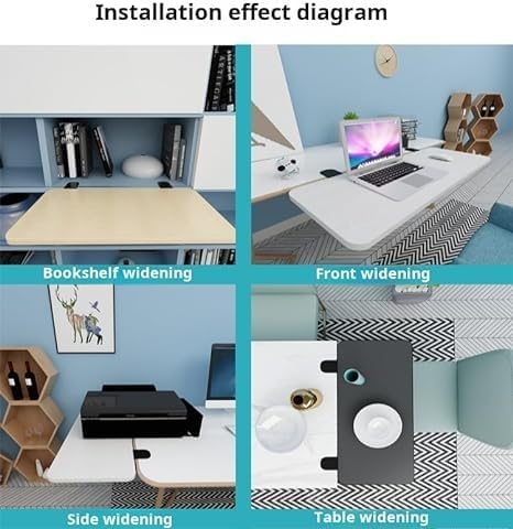 Ergonomic Desk Extender Clamp, Folding Side Table Extenders, Located on The Computer Drawer Desktop Extension Board (Color : F, Size : 65x25cm)