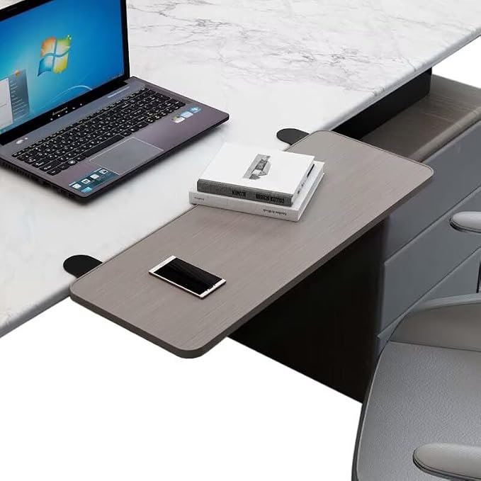 90° Foldable Desk Extender - Space-Saving Clamp-On Desk Extension Board for Mouse, Keyboard, and Arm Support (No Drilling Required)