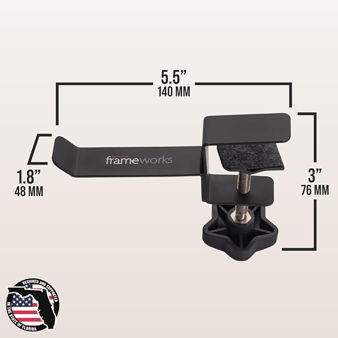 Gator Frameworks GFW-HP-HANGERDESK Headphone Hanger For Desks