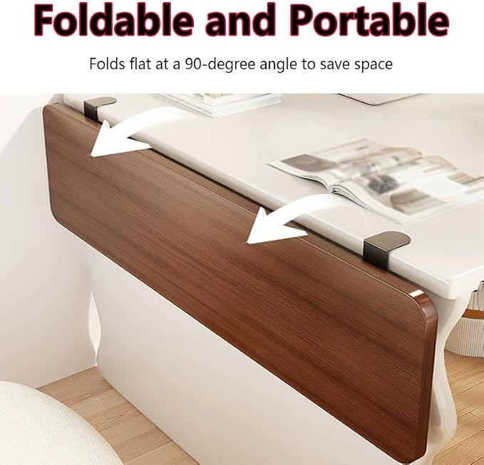 Clamp-on Desk Extension Tray,Ergonomic Desk Extension Tray,Folds Flat At 90 Degrees,Suitable For Office And Home Use,Fits Most Desks(Natural,70cm/27.6in)