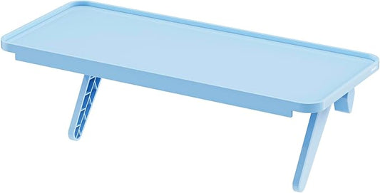 Pixio 12 inch Blue Monitor Storage Top Shelf - Adjustable Platform, Universal Fit, Holds Up to 13lbs, Works on TV, Flat, Curved Monitors, Storage for Webcams, Clocks, Phone, Figures