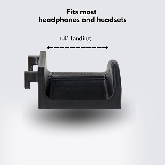 Headphone Holder Compatible with IKEA SKADIS Pegboard, Headset Hanger Hook Mount for Desk Setup